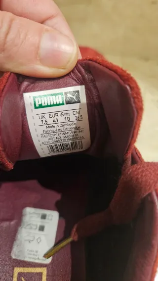 Zapatillas Puma Granate Terciopelo