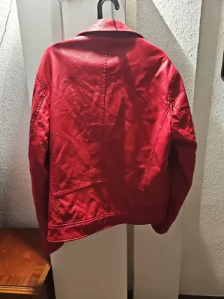 Cazadora Biker Roja Talla M