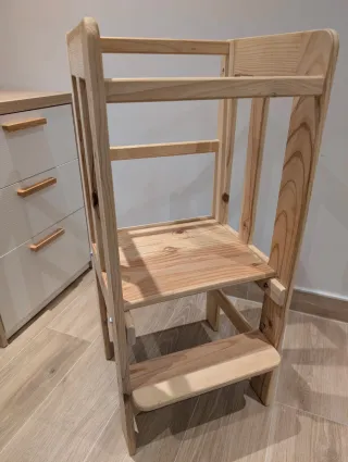 Torre Montessori in Legno Naturale