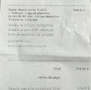 Apple Watch Rose Gold con correa rosa