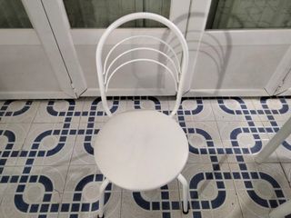 Mesa y Silla Cocina Blanca