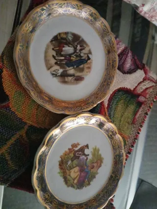 Platitos de porcelana años 70