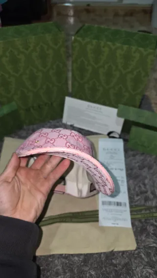 Gorra Gucci Lona GG Rosa