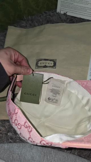 Gorra Gucci Lona GG Rosa