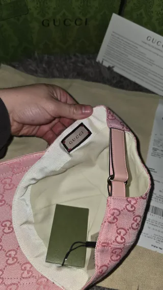 Gorra Gucci Lona GG Rosa