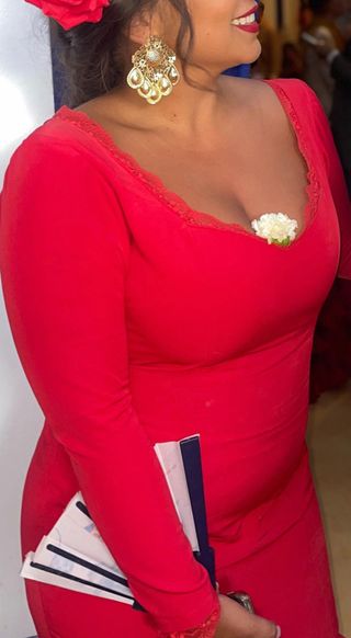 Traje de flamenca rojo