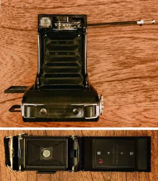 Zeiss Ikon Nettar S 515/2 + cable, tripode y funda