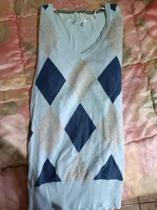 Jersey rombos azul y gris