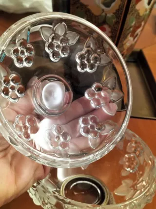 Porta cioccolatini cristallo e argento 925