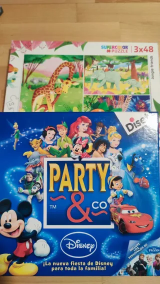 Juego Disney Party & Co y Puzzles Jungle Friends