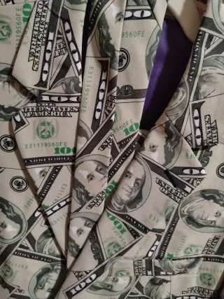 Traje Opposuits Estampado Billetes Dólar