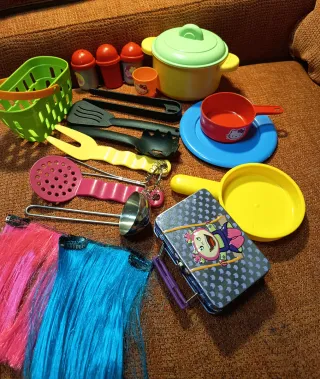 Lote Juguetes Cocina + Sellos + Cajita