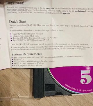 CorelDRAW 5 OEM CD Grafica Progettazione