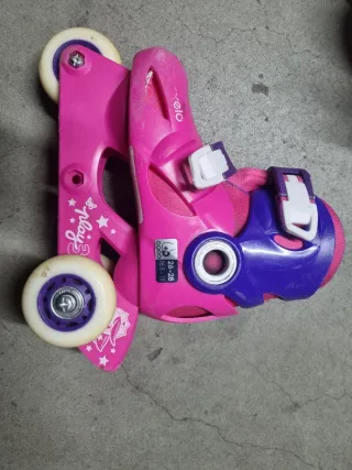 Patines ajustables niña rosa y morado. Talla 26-28