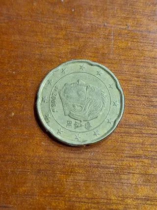 Moneda 20cent. 2008 con errores