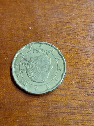Moneda 20cent. 2008 con errores