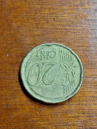 Moneda 20cent. 2008 con errores