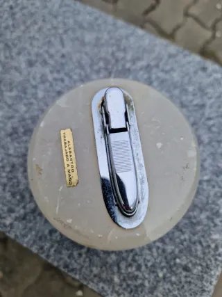 Isqueiro de Mesa Silver Match Alabastro vintage