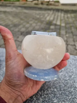 Isqueiro de Mesa Silver Match Alabastro vintage