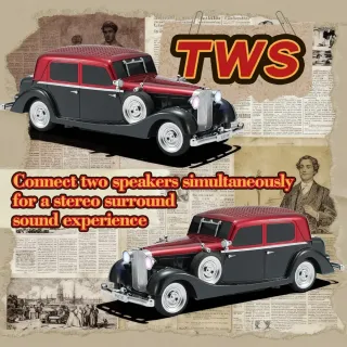 Altavoz Bluetooth WSTER WS-1934 Coche Clásico