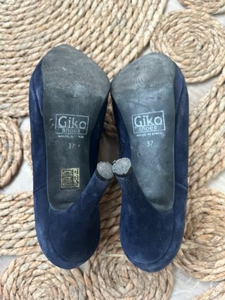 Botines Giko Piel y Ante Azul