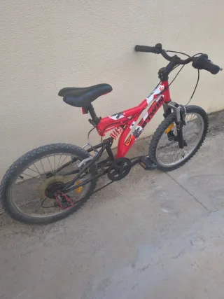 Bicicleta 20 Doble Suspensión Roja