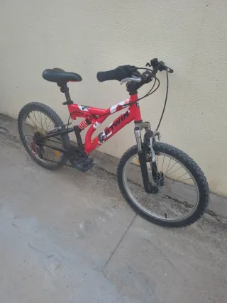 Bicicleta 20 Doble Suspensión Roja