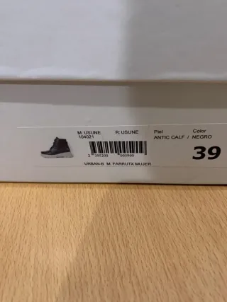 Botas Farrutx Negras Talla 39