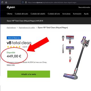 Aspiradora Sin Cables Dyson V8 Total Clean