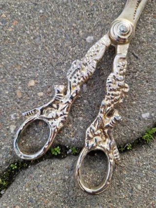 Tesoura Uvas Vintage silver plated