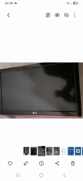 Televisión LG Negra