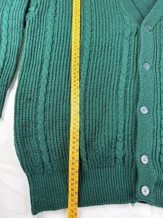 Maglione Lacoste verde con bottoni V-neck