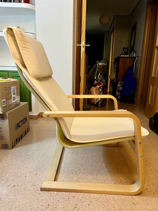 Sillón Poäng Ikea abedul blanco roto