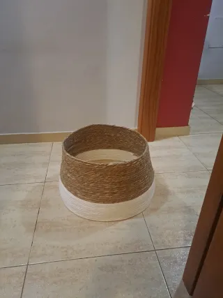 Cesta Decorativa Yute y Tela