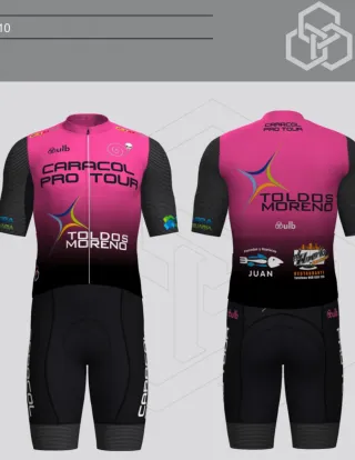 Equipación Ciclismo Rosa y Negra ULEVEL