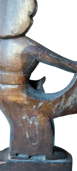 Figura Bailarina Balinesa Antigua Madera