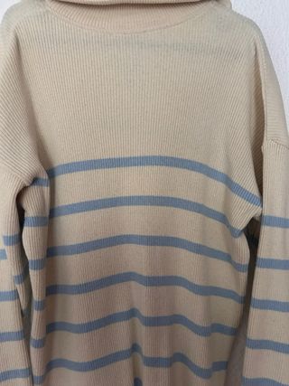 Jersey Stradivarius Rayas Beige Talla S