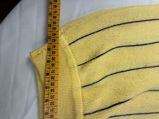 Maglione Lacoste Giallo Righe Nere V-Neck