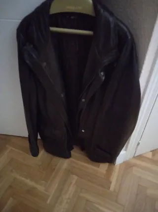 Chaqueta larga de piel