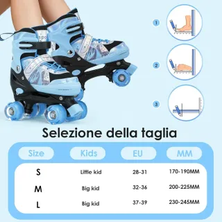 Patines TOMSHOO 4 Ruedas Niña Niño Ajustables