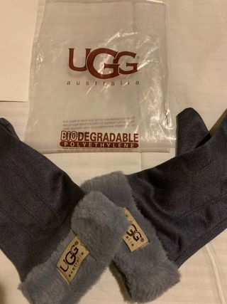 Guanti UGG grigi con pelliccia