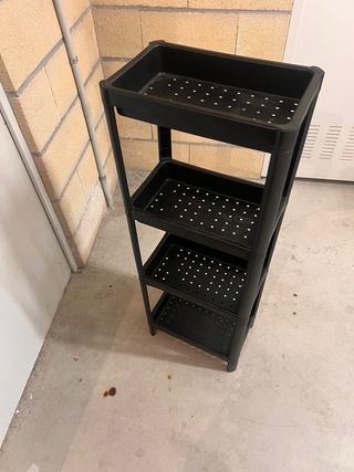 Estantería de plástico plegable negra