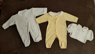Conjunto 3 peças bebé: babygrows e camisola