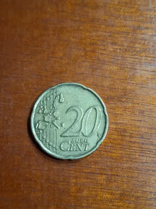 Moneda de 20 Céntimos Euro 2003 con error