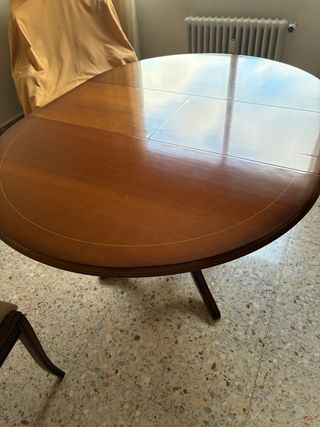 Mesa redonda de madera 110 cm