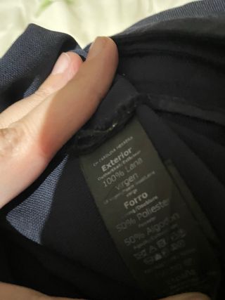 Pantalón Lana Carolina Herrera Azul