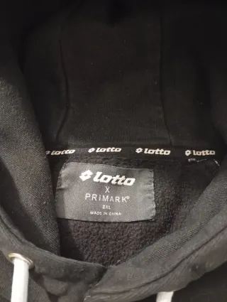 Felpa Lotto nera con cappuccio