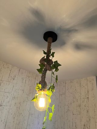 Lampara techo cuerda