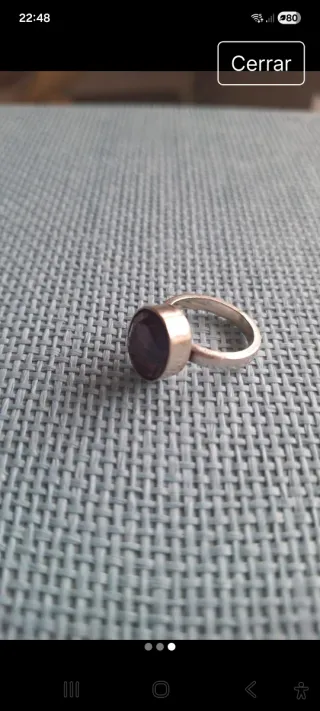 Anillo Plata y Amatista Morada