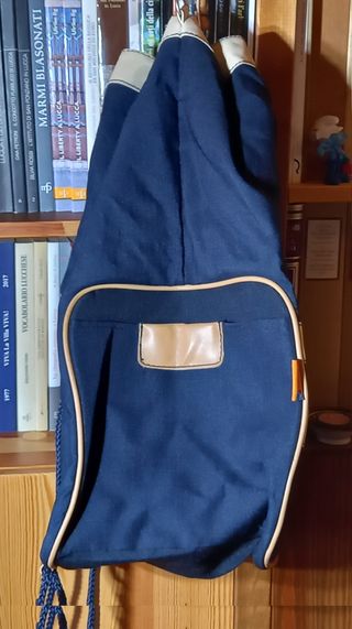 Josh'Bag Sacca Tela Blu Scuro Beige